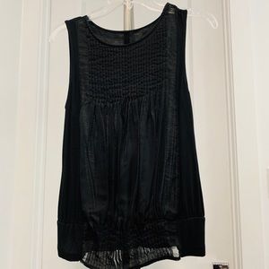 Sheer front black Top size S